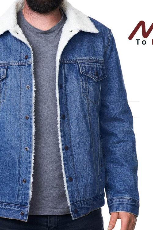 Veste sport chic en bleu jean foncé