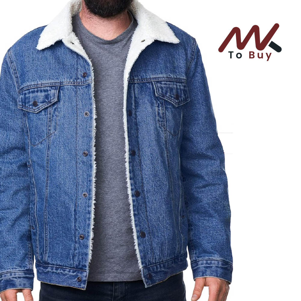 Veste sport chic en bleu jean foncé