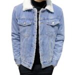 veste sport chic en bleu jean