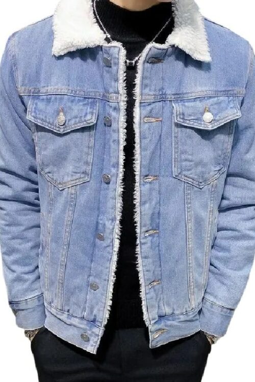 Veste sport chic en bleu jean