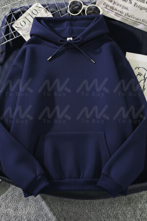 Capuche Uni Bleu Marine