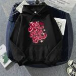 capuche avec design All You Need Is Love noir