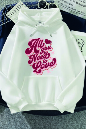 capuche avec design blanc pour homme