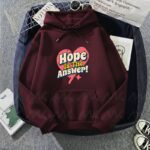 Capuche avec design Hope Is The Answer Burgundi