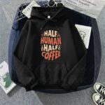 capuche pour hommes noir avec design